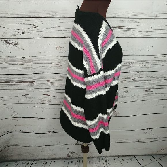 Free People Black Pink Striped Sweater - Picture 4 of 6
